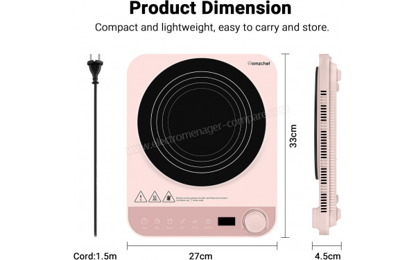 AMZCHEF CE-YL-20K100-PN - Dimensions