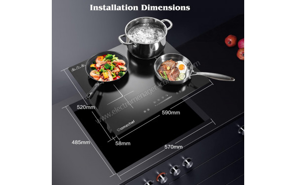 AMZCHEF SK-70IHB4S6 - Dimensions