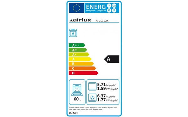 AIRLUX AFGC310IX - &Eacute;tiquette &eacute;nergie