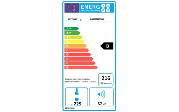 ARTEVINO OXGMT225NVD v2 - &Eacute;tiquette &eacute;nergie