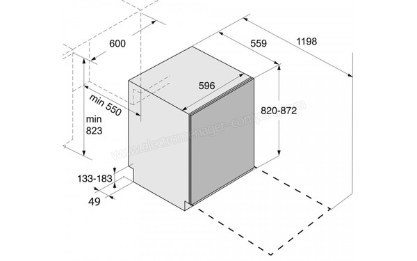 ASKO D5456FSS - Dimensions