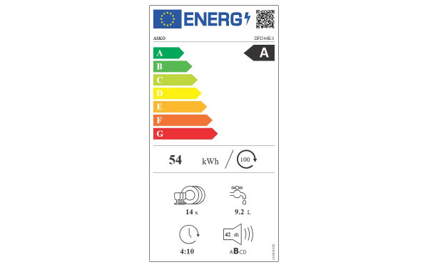 ASKO DFI544K/1 - &Eacute;tiquette &eacute;nergie v2