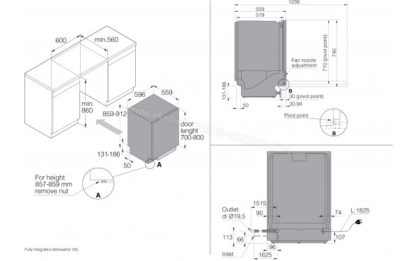 ASKO DFI676GXXL/1 - Dimensions