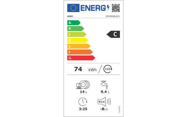 ASKO DFS244IB.W/1 - &Eacute;tiquette &eacute;nergie v2