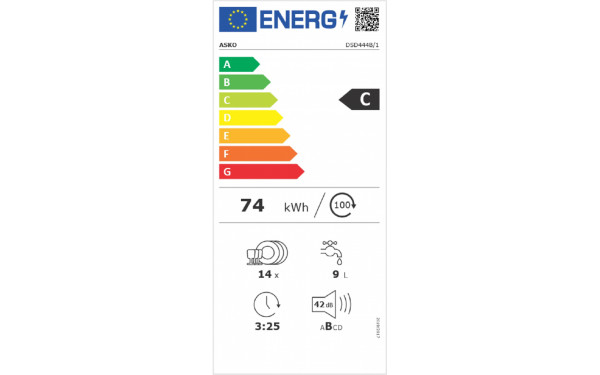 ASKO DSD444B/1 - &Eacute;tiquette &eacute;nergie v2