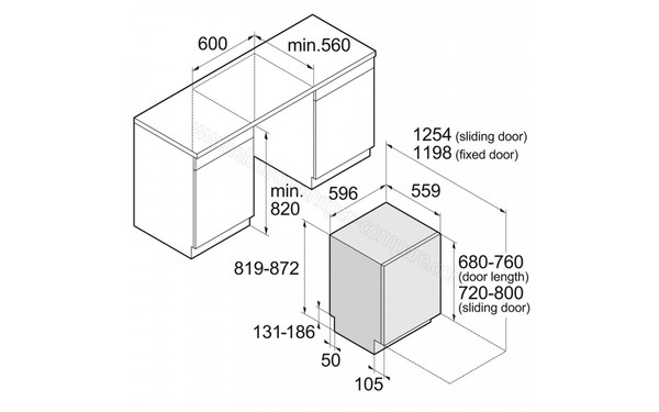 ASKO DSD644G - Dimensions