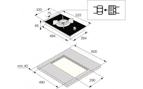 ASKO HG8313BGB1 - Dimensions