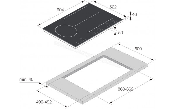 ASKO HID925MC - Dimensions