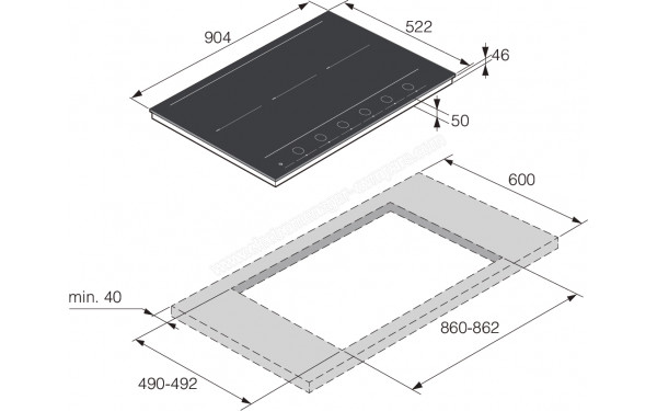 ASKO HID956MC - Dimensions
