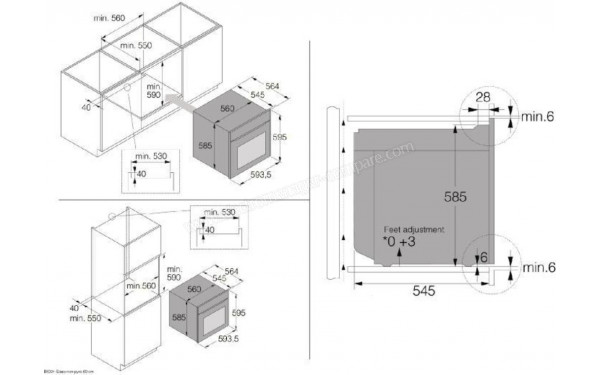 ASKO OCS26BGH - Dimensions