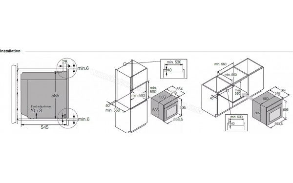 ASKO OCS56BGH - Dimensions