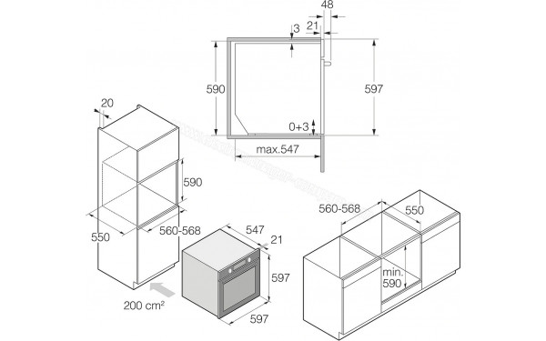 ASKO OCS8464A2 - Dimensions