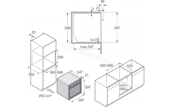 ASKO OCS8687A2 - Dimensions