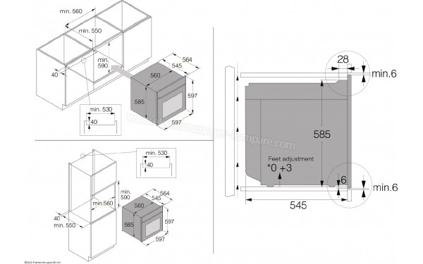 ASKO OCSM66BSH - Dimensions