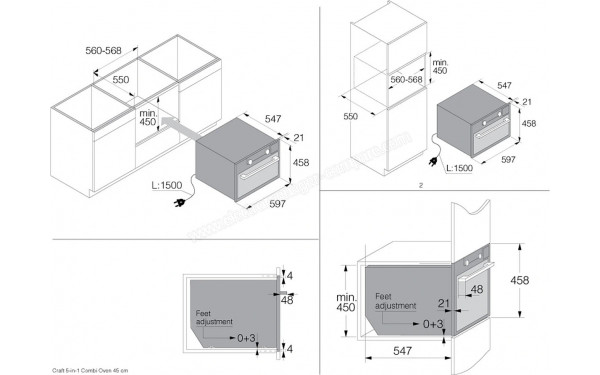 ASKO OCSM8487A2 - Dimensions