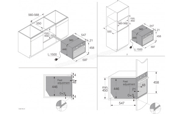 ASKO OCSM8487B - Dimensions