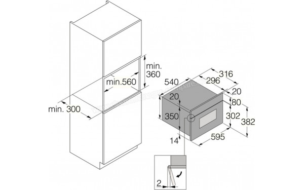 ASKO OM23SSC - Dimensions