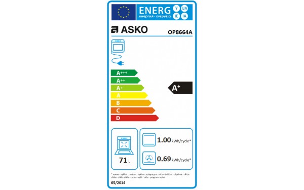 ASKO OP8664A - &Eacute;tiquette &eacute;nergie
