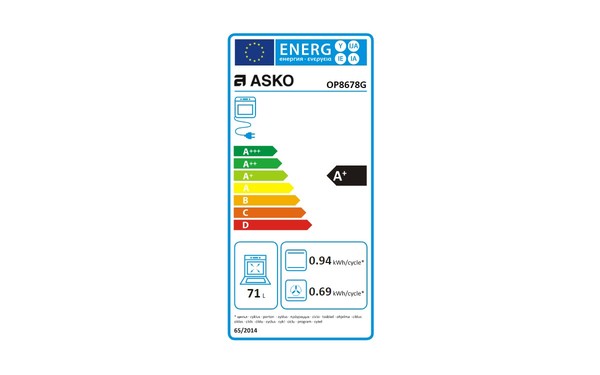 ASKO OP8678G - &Eacute;tiquette &eacute;nergie