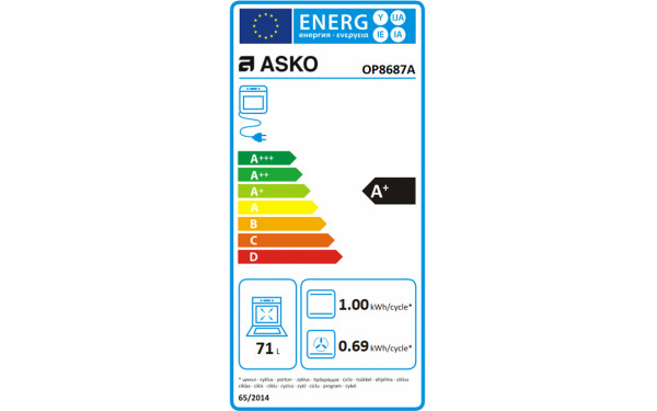 Электрический духовой шкаф asko op8687a