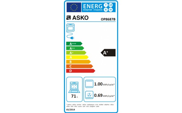 ASKO OP8687B - &Eacute;tiquette &eacute;nergie