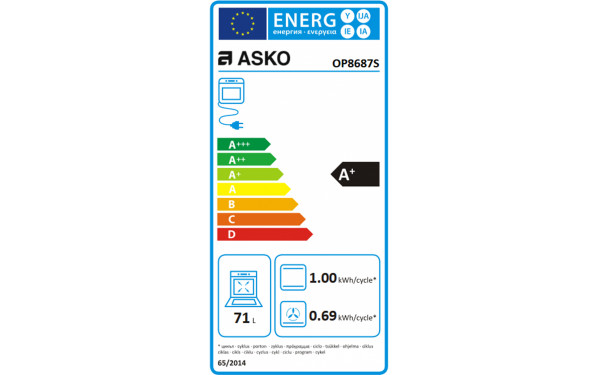ASKO OP8687S - &Eacute;tiquette &eacute;nergie