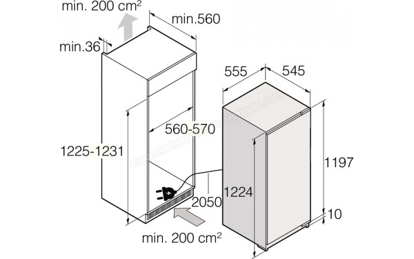 ASKO R31231I - Dimensions