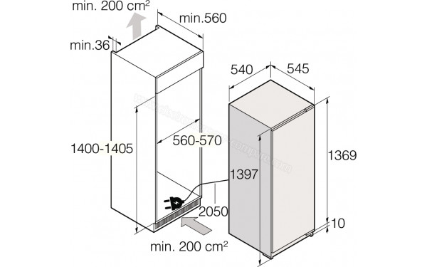 ASKO R31441SI - Dimensions
