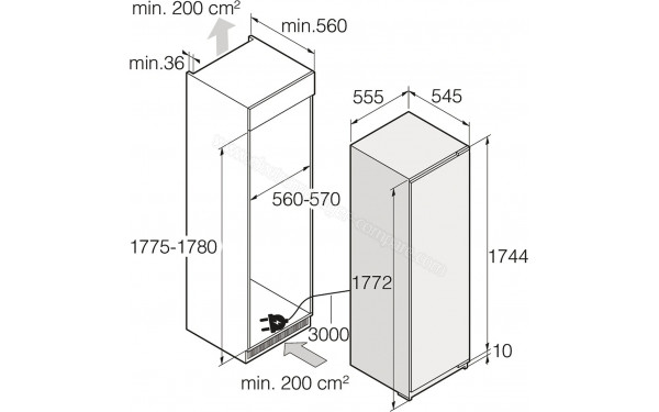 ASKO R31831EI - Dimensions