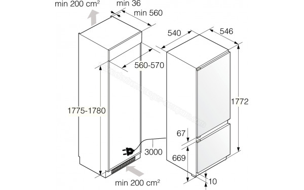 ASKO RBB276SND1 - Dimensions