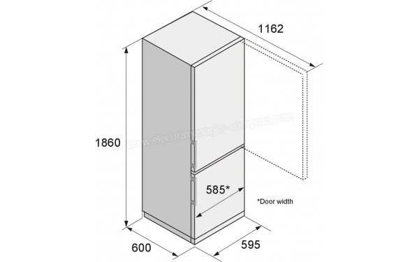 ASKO RFC286KNBS1 - Dimensions