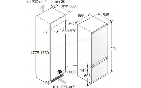 ASKO RFN31842EI - Dimensions