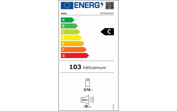ASKO RFR586KNCB1 - &Eacute;tiquette &eacute;nergie v2