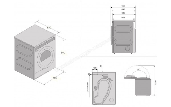 ASKO T309HCW - Dimensions