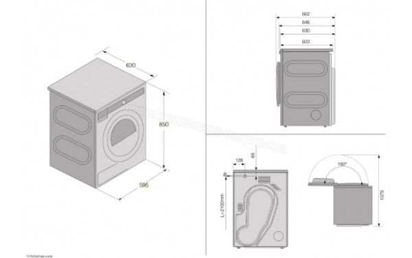 ASKO T509HRT - Dimensions
