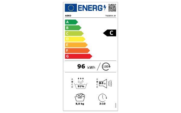 ASKO T608HX.W - &Eacute;tiquette &eacute;nergie v2