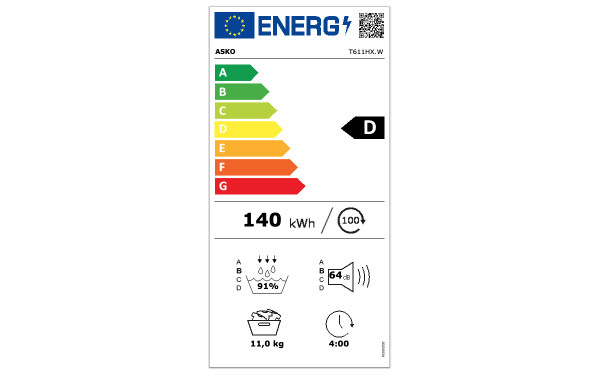 ASKO T611HX.W - &Eacute;tiquette &eacute;nergie v2