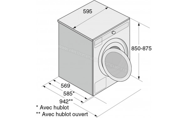 ASKO W2086C.W/2 - Dimensions