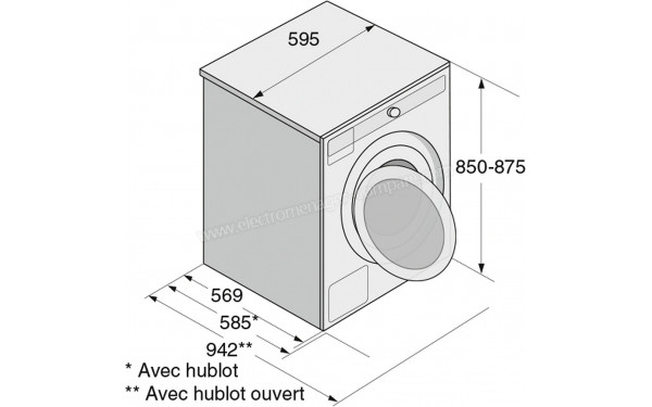 ASKO W2086C.W/3 - Dimensions