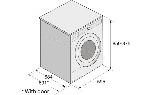ASKO W6124X.W - Dimensions