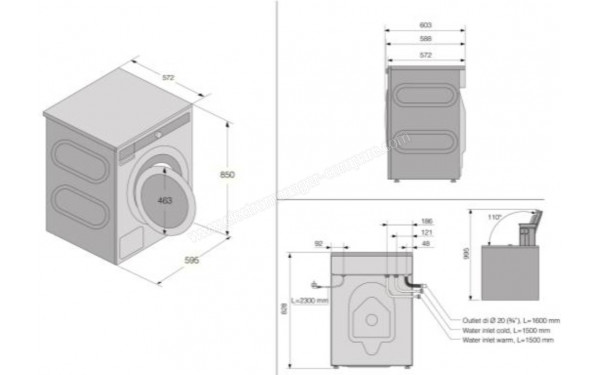 ASKO W7096XG - Dimensions