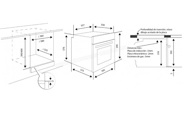 ASPES AHE1100X - Dimensions