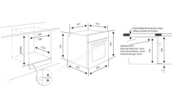 ASPES AHE1200CB - Dimensions
