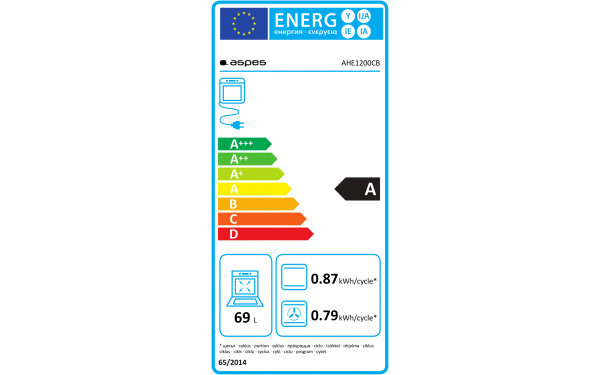 ASPES AHE1200CB - &Eacute;tiquette &eacute;nergie