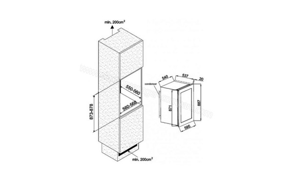 AVINTAGE ACI-AVI458E - Dimensions