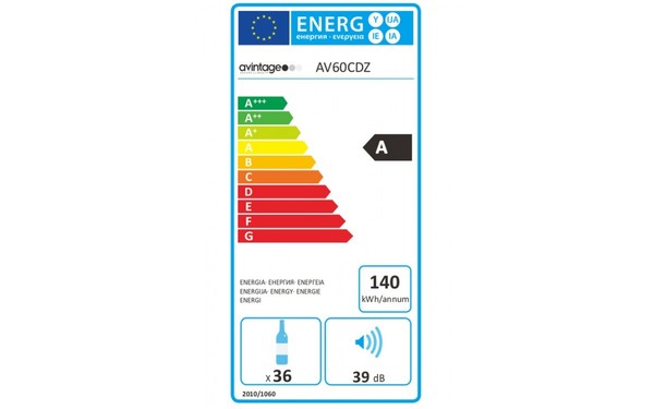 AVINTAGE AV60CDZ - &Eacute;tiquette &eacute;nergie