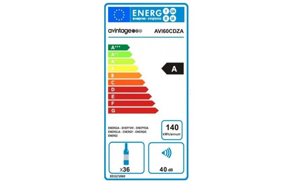 AVINTAGE AVI60CDZA - &Eacute;tiquette &eacute;nergie