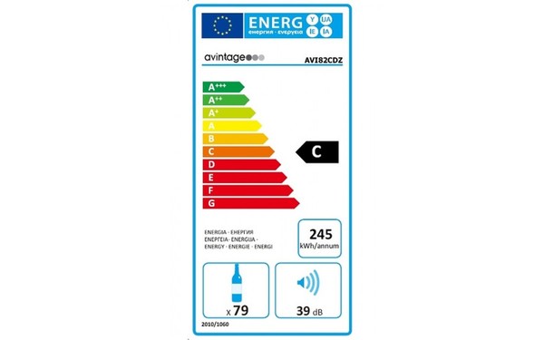 AVINTAGE AVI82CDZ - &Eacute;tiquette &eacute;nergie