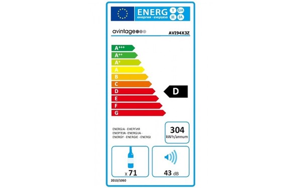 AVINTAGE AVI94X3Z - &Eacute;tiquette &eacute;nergie