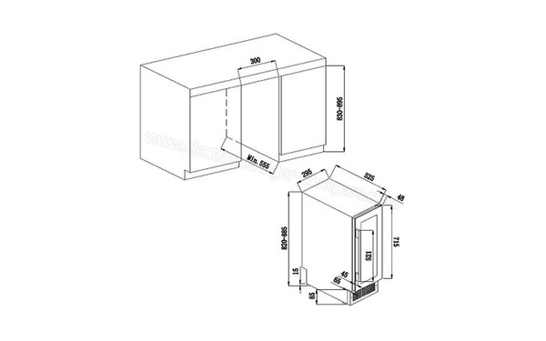 AVINTAGE AVU18CDZA - Dimensions